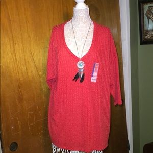 Faded glory long sleeve sweater like blouse